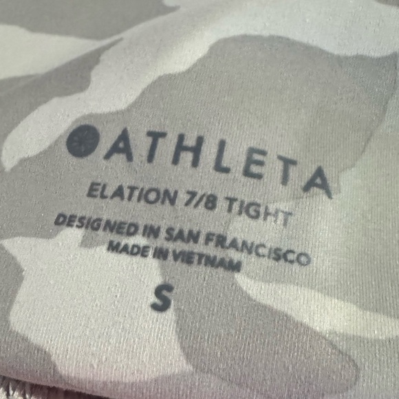 Athleta Elation Camo 7/8 Tight Leggings | Small | Taupe / White - Picture 5 of 6